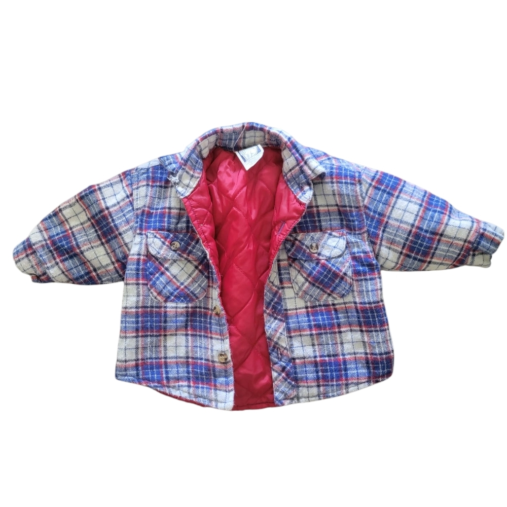 Garanimals Jean Co. | Vintage Plaid Blue And Red Coat Infants 12 months